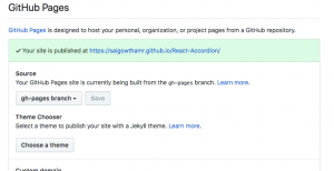 Deploy react app to Github pages